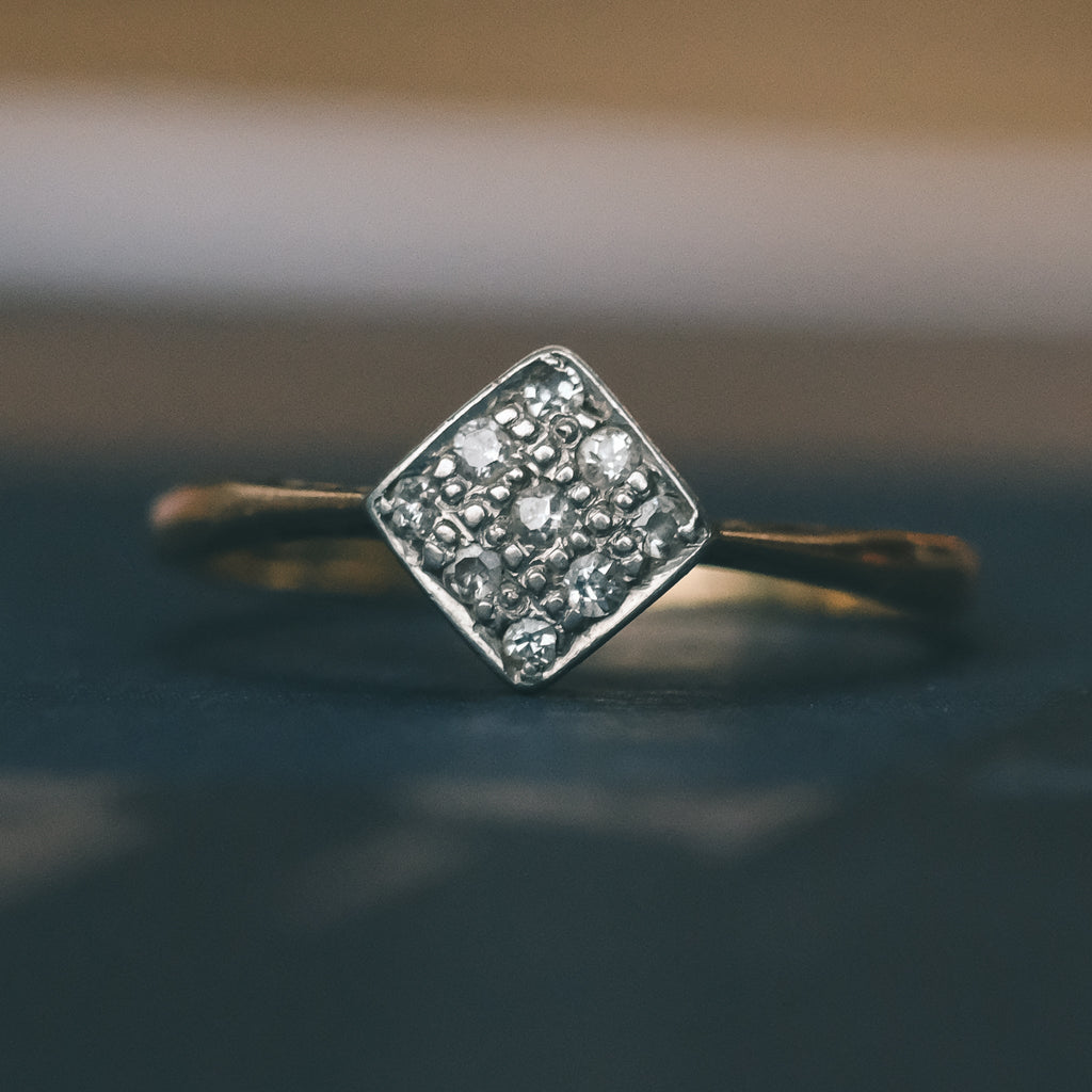 Edwardian Diamond Panel Ring – Lost Owl Jewelry