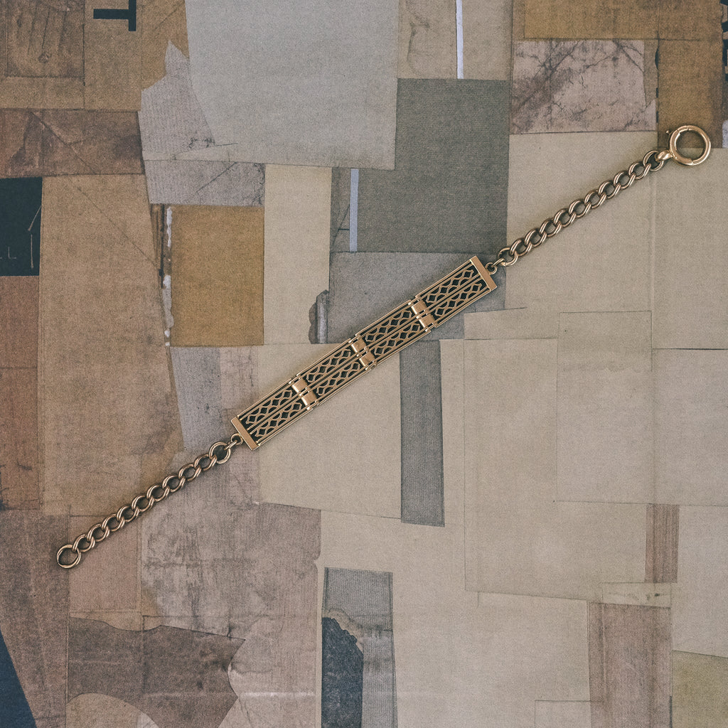 Edwardian Gate-Link Panel Bracelet - Lost Owl Jewelry