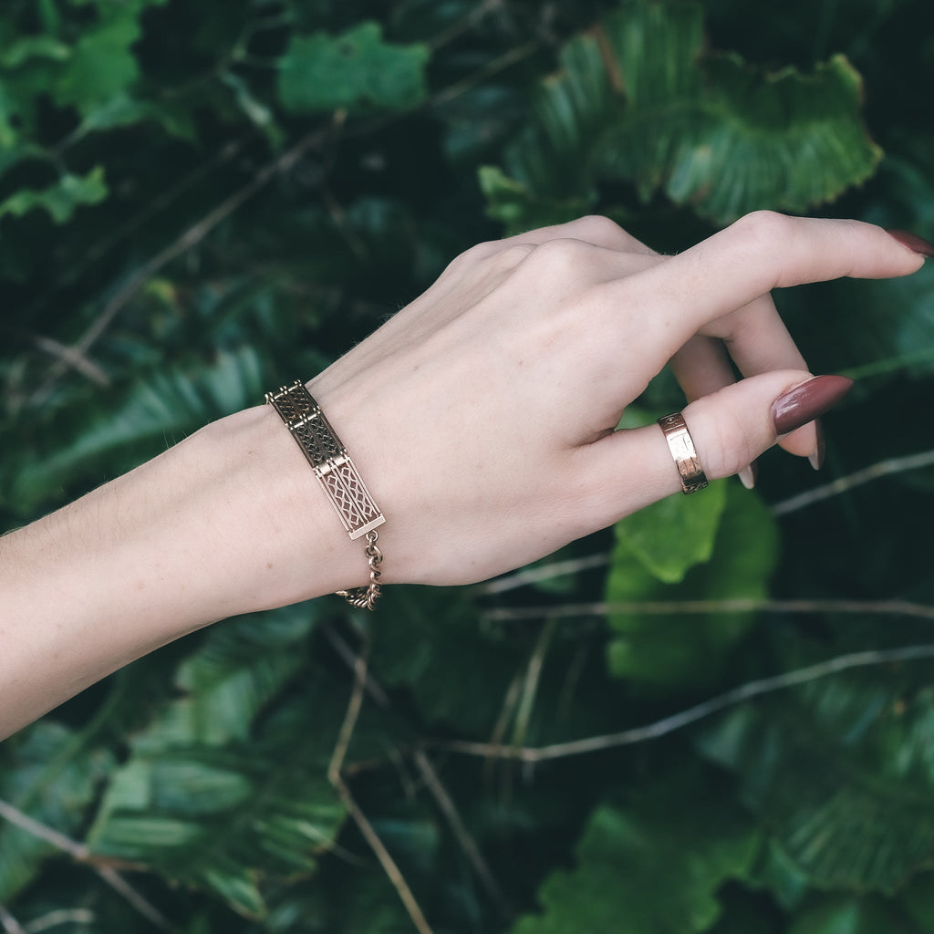 Edwardian Gate-Link Panel Bracelet - Lost Owl Jewelry