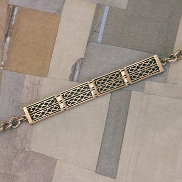 Edwardian Gate-Link Panel Bracelet - Lost Owl Jewelry