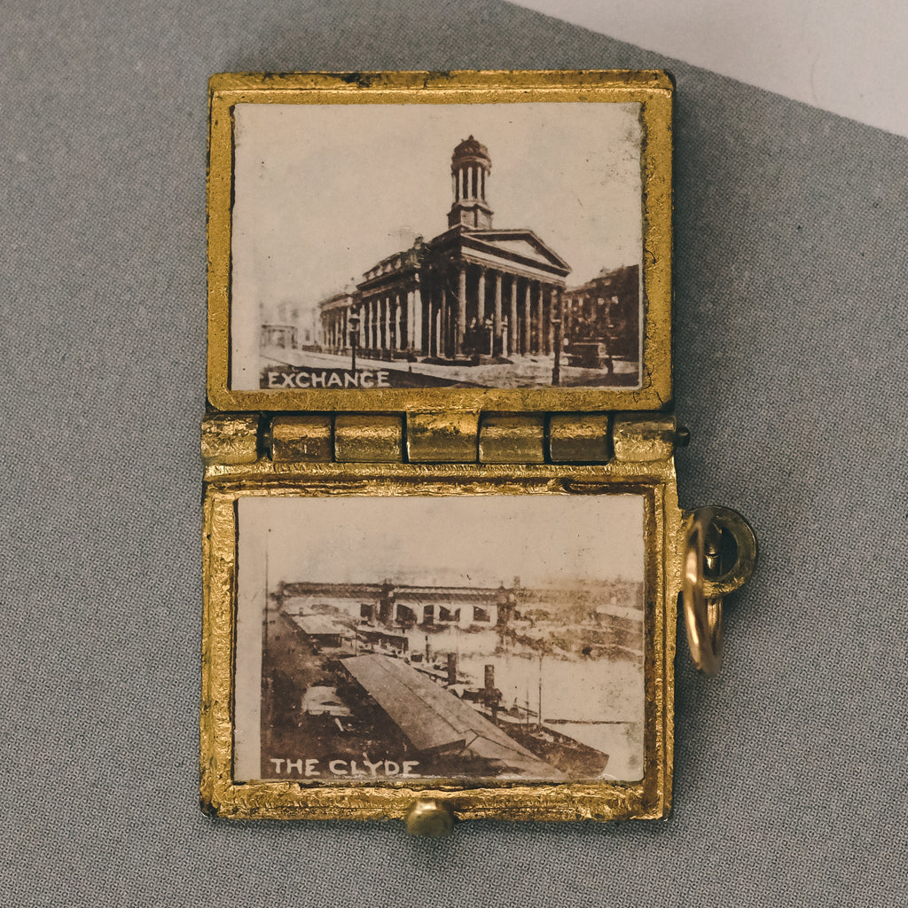 Edwardian GLASGOW Souvenir Pendant - Lost Owl Jewelry