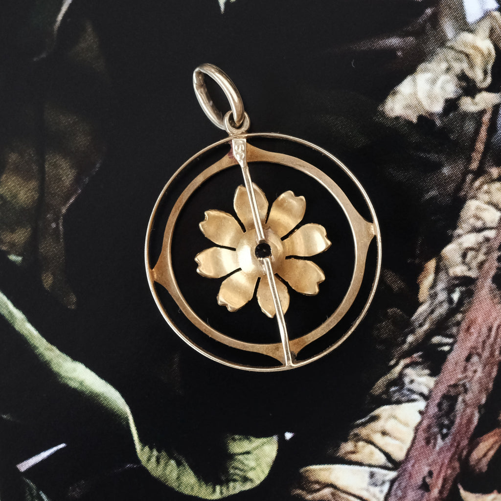 Edwardian Halo Flower Pendant - Lost Owl Jewelry