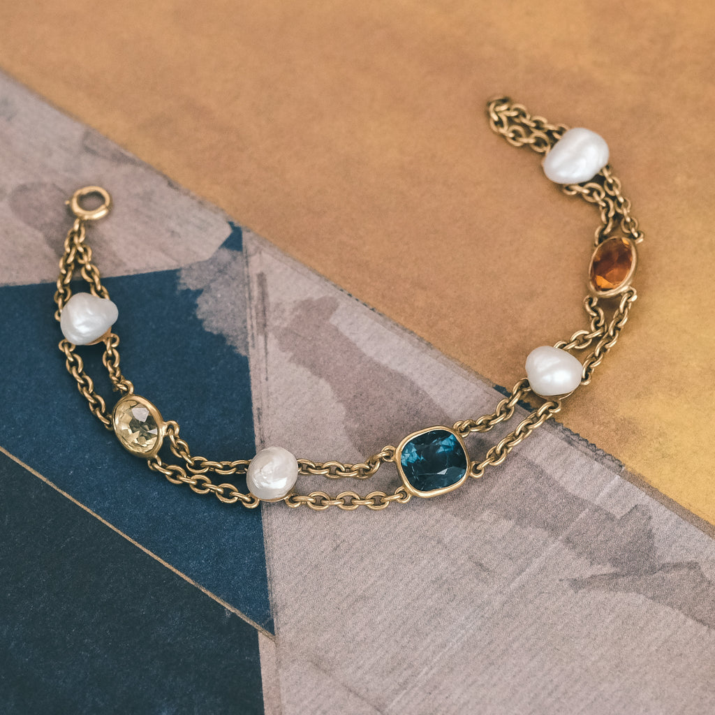Edwardian Multigem Bracelet - Lost Owl Jewelry