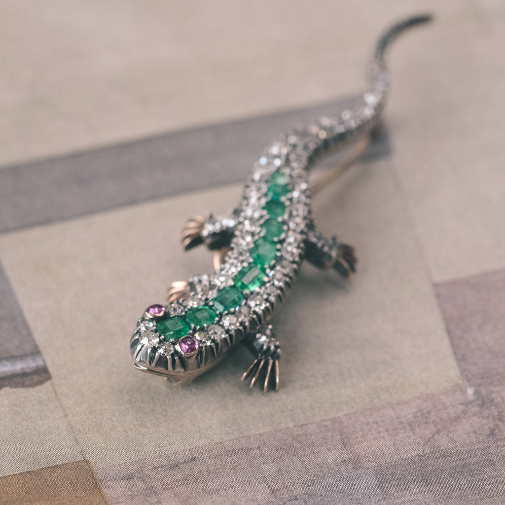 Edwardian Salamander Brooch - Lost Owl Jewelry
