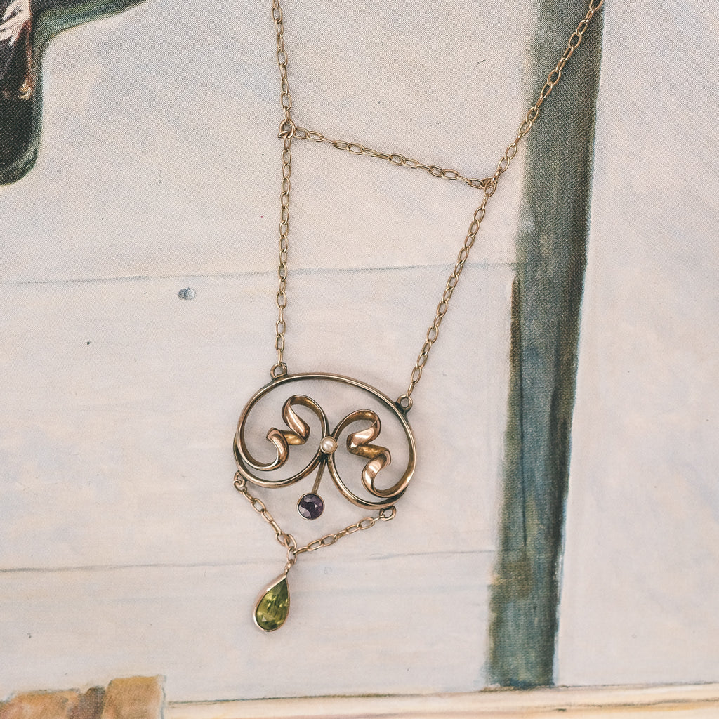 Edwardian Suffrage Necklace - Lost Owl Jewelry