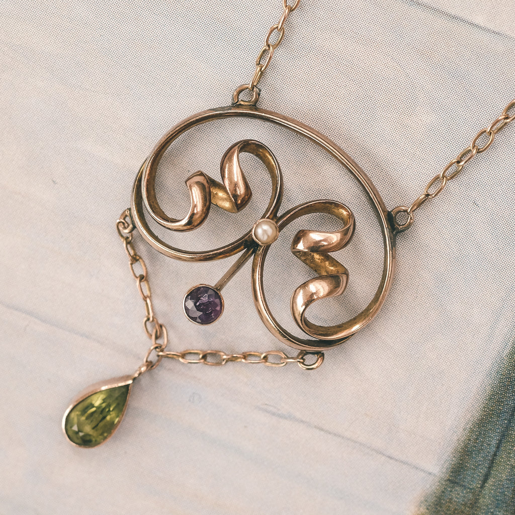 Edwardian Suffrage Necklace - Lost Owl Jewelry