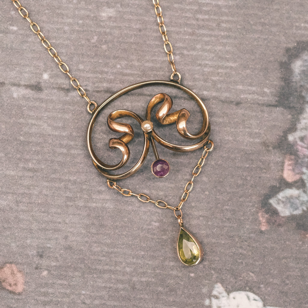 Edwardian Suffrage Necklace - Lost Owl Jewelry
