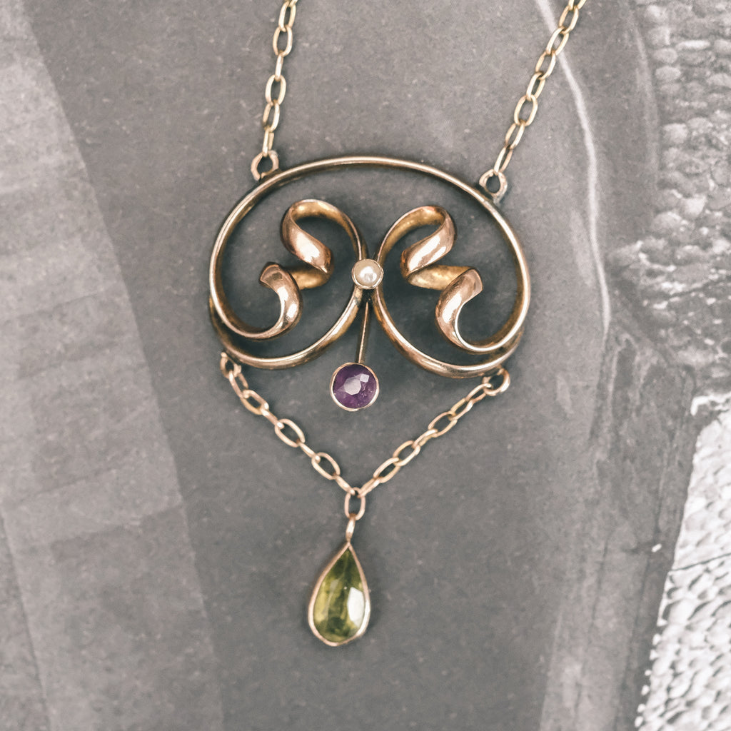 Edwardian Suffrage Necklace - Lost Owl Jewelry