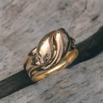 Edwardian Two Snakes Ring - Lost Owl Jewelry