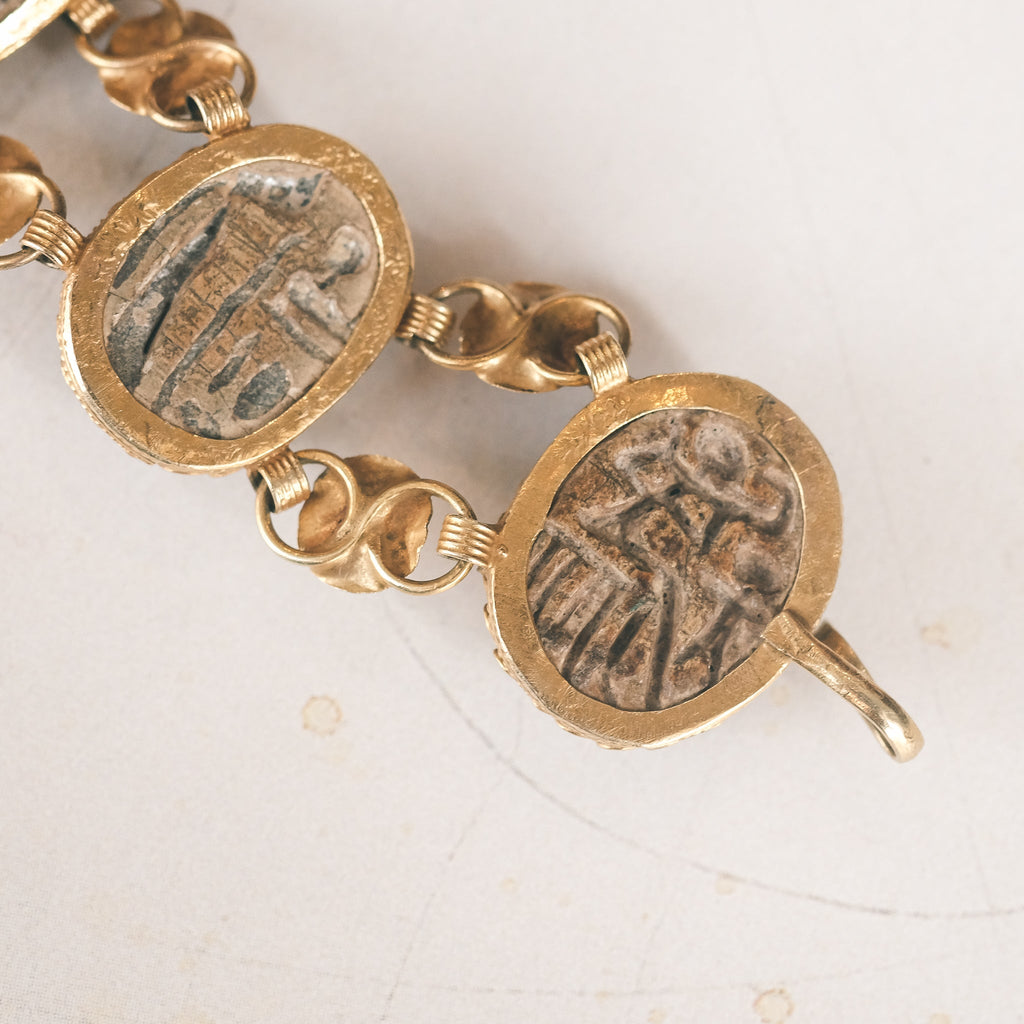 Egyptian Revival Scarab Bracelet - Lost Owl Jewelry