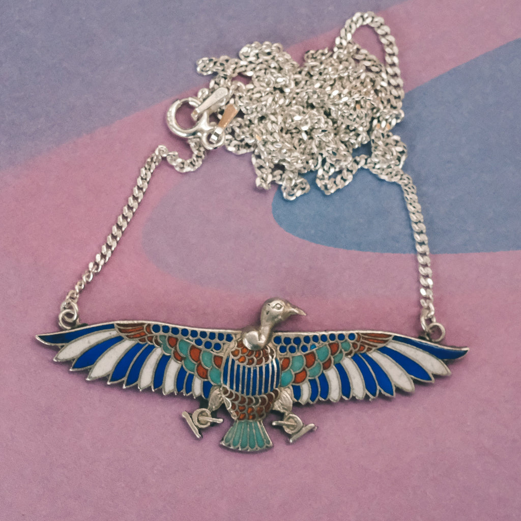 Egyptian Revival Vulture Necklace - Lost Owl Jewelry