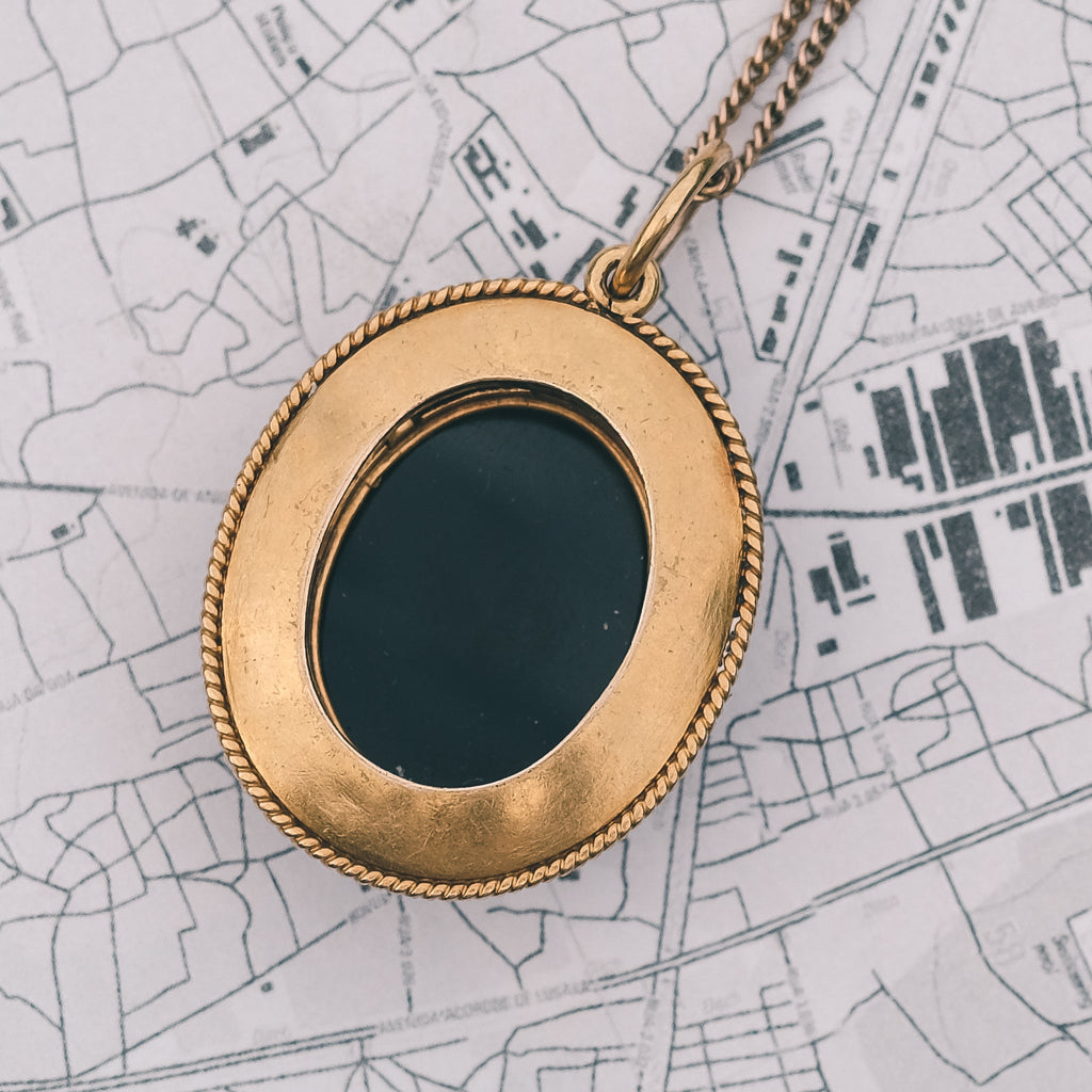 Etruscan Revival Greek Key Pendant - Lost Owl Jewelry