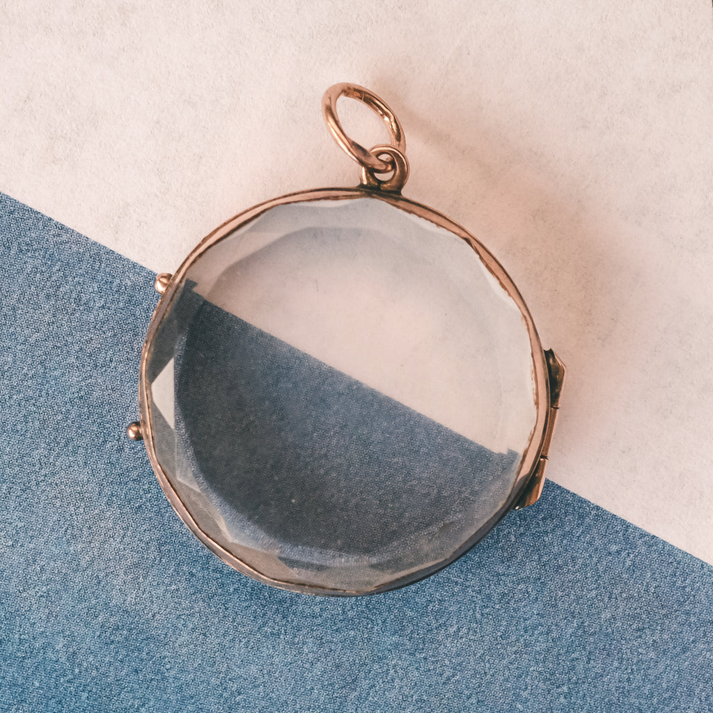 Georgian Faceted Round Locket - Lost Owl Jewelry