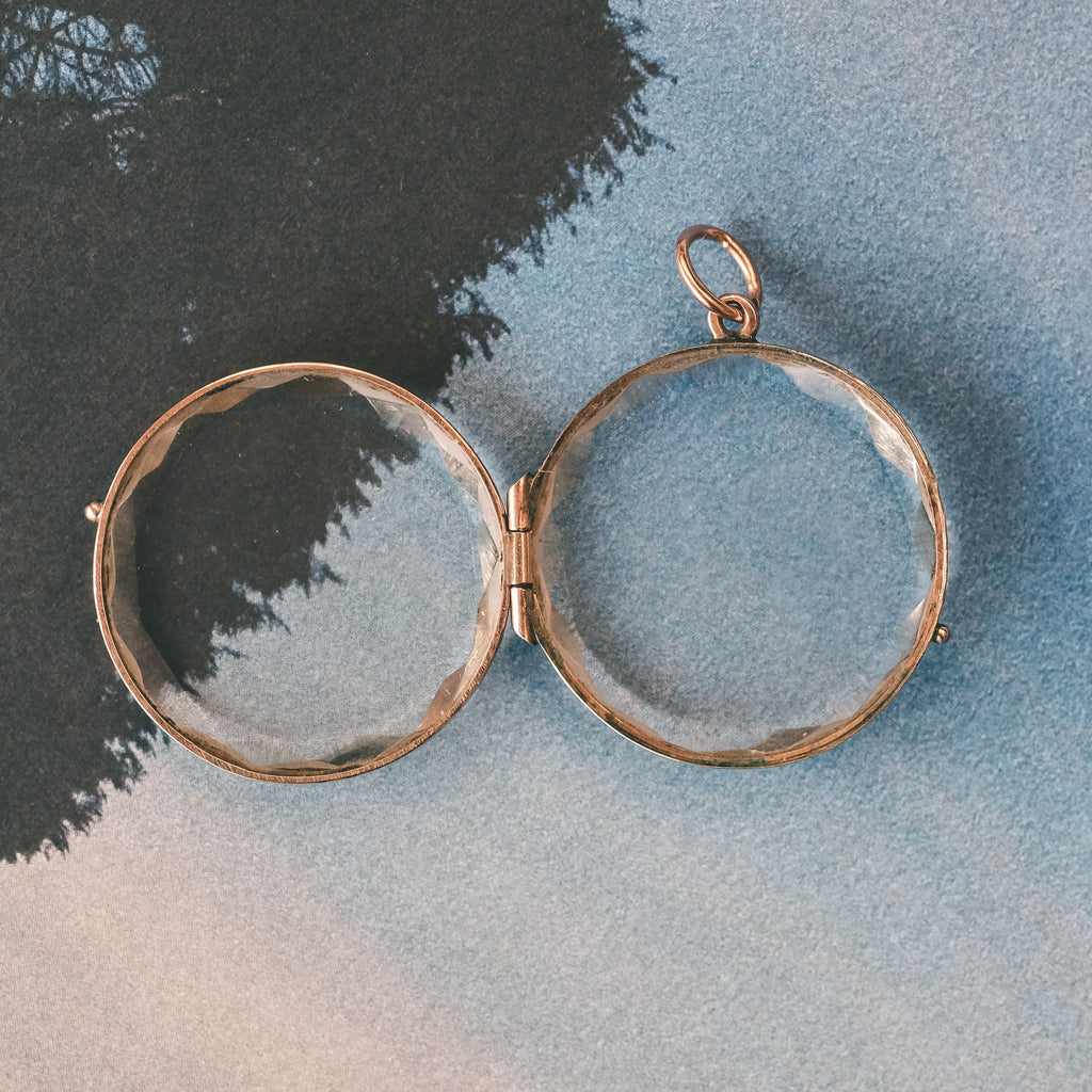 Georgian Faceted Round Locket - Lost Owl Jewelry