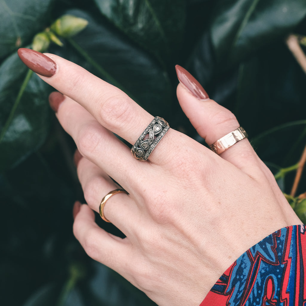 Georgian Half-Hoop Cluster Ring - Lost Owl Jewelry