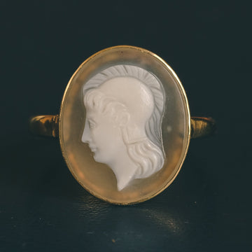 Georgian Minerva Cameo Ring - Lost Owl Jewelry
