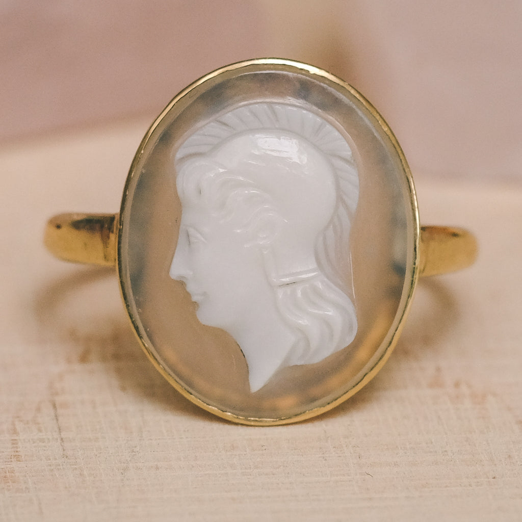 Georgian Minerva Cameo Ring - Lost Owl Jewelry