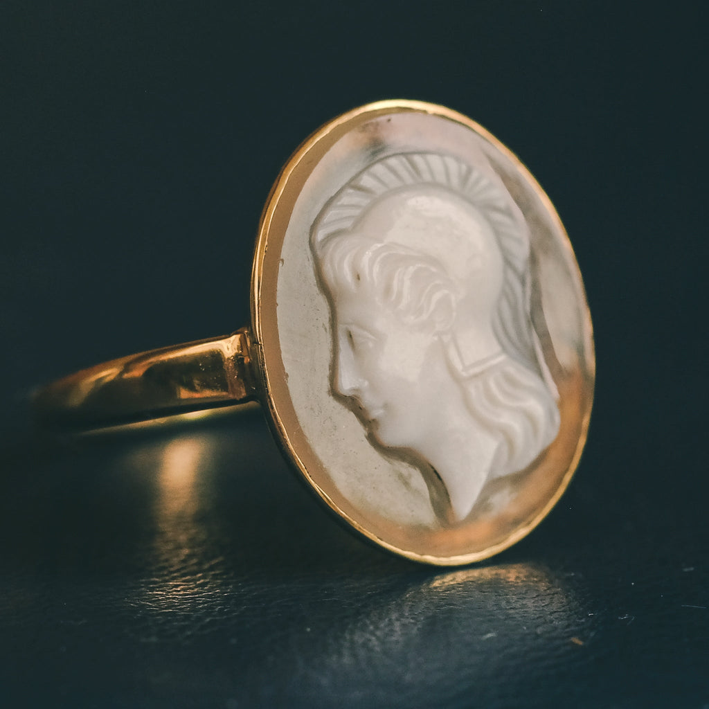 Georgian Minerva Cameo Ring - Lost Owl Jewelry