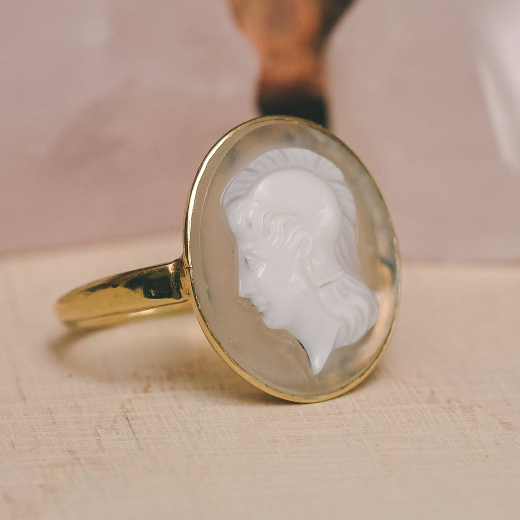 Georgian Minerva Cameo Ring - Lost Owl Jewelry