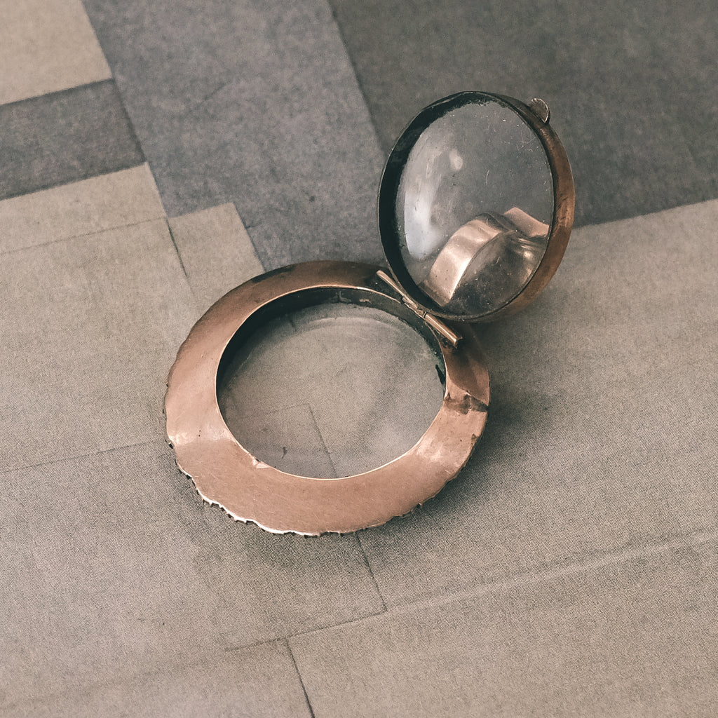 Georgian Pearl Round Locket - Lost Owl Jewelry