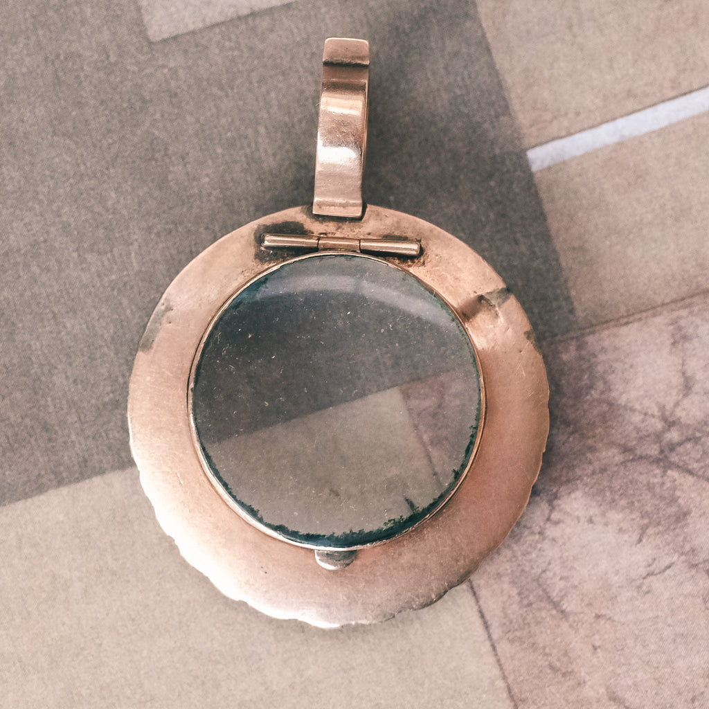 Georgian Pearl Round Locket - Lost Owl Jewelry