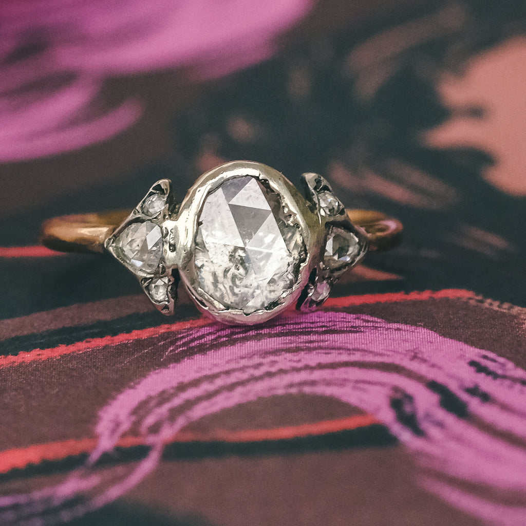 Georgian Rose Cut Diamond Ring - Lost Owl Jewelry