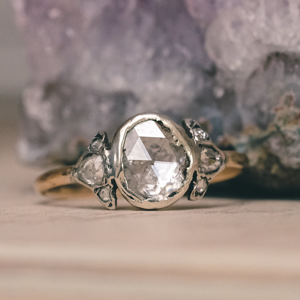 Georgian Rose Cut Diamond Ring - Lost Owl Jewelry