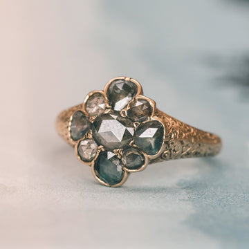 Georgian Rose Diamond Ring - Lost Owl Jewelry