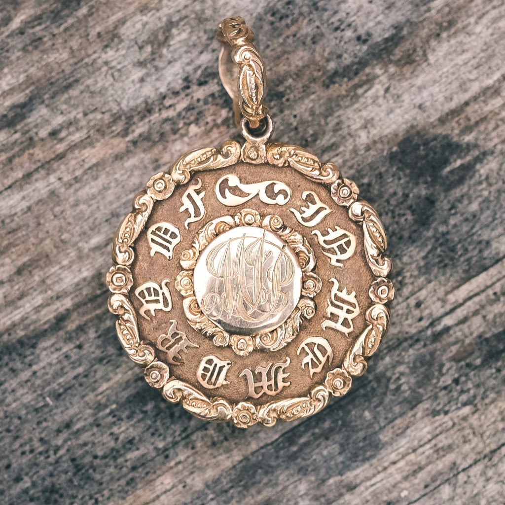 Georgian Round Memorial Locket - Lost Owl Jewelry