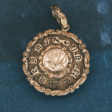 Georgian Round Memorial Locket - Lost Owl Jewelry
