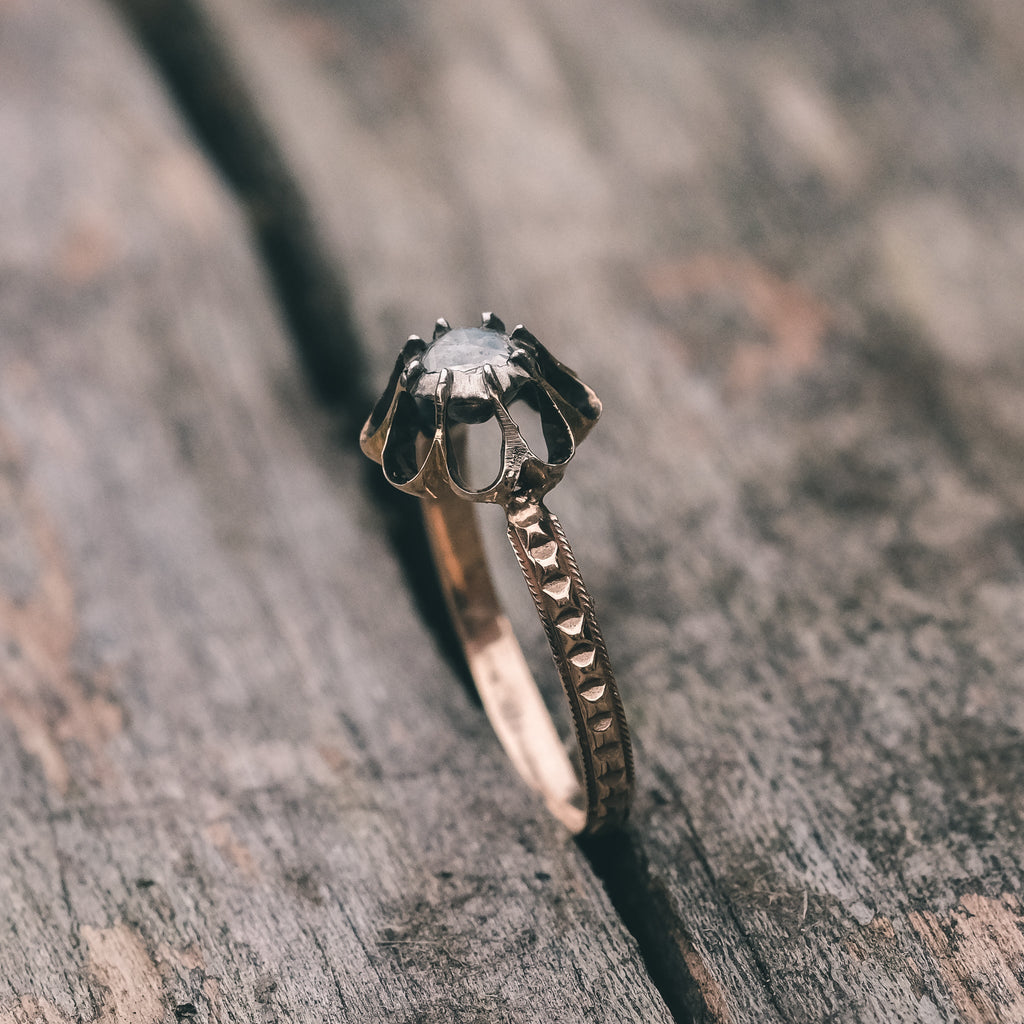 Georgian Scalloped Diamond Ring – Lost Owl Jewelry