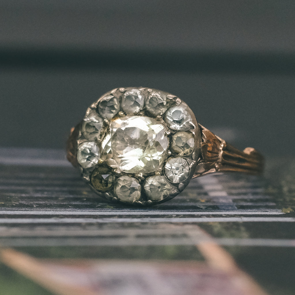 Georgian Topaz Cluster Ring - Lost Owl Jewelry