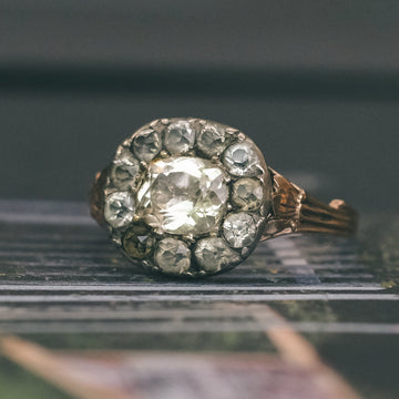 Georgian Topaz Cluster Ring - Lost Owl Jewelry