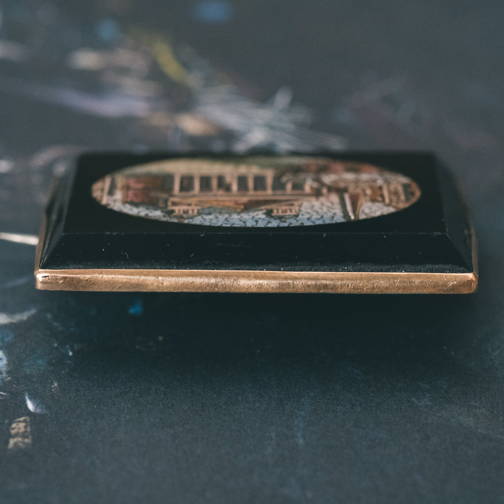 Grand Tour "The Pantheon" Micromosaic Brooch - Lost Owl Jewelry