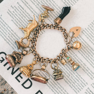 HUGE Victorian Charm Bracelet - Lost Owl Jewelry
