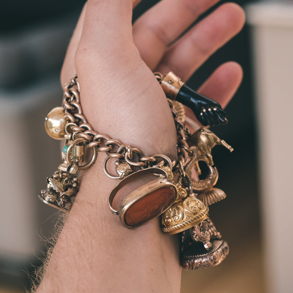 HUGE Victorian Charm Bracelet - Lost Owl Jewelry