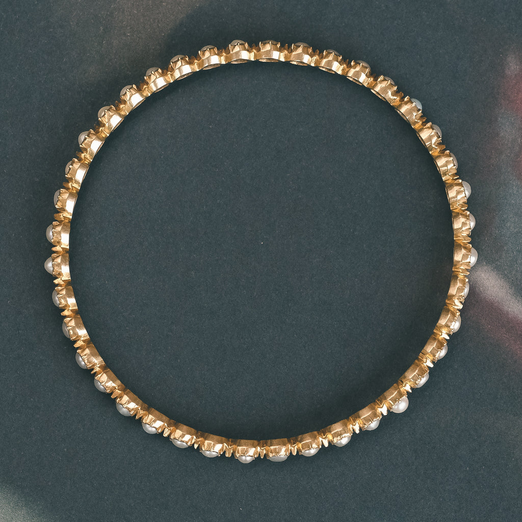 Late Victorian Pearl Bangle - Lost Owl Jewelry