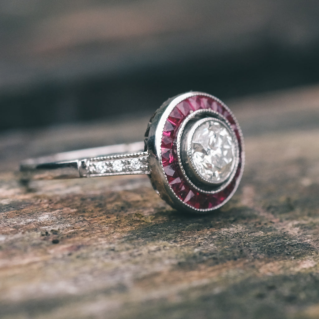 Lost Owl Ruby Target Ring - Lost Owl Jewelry