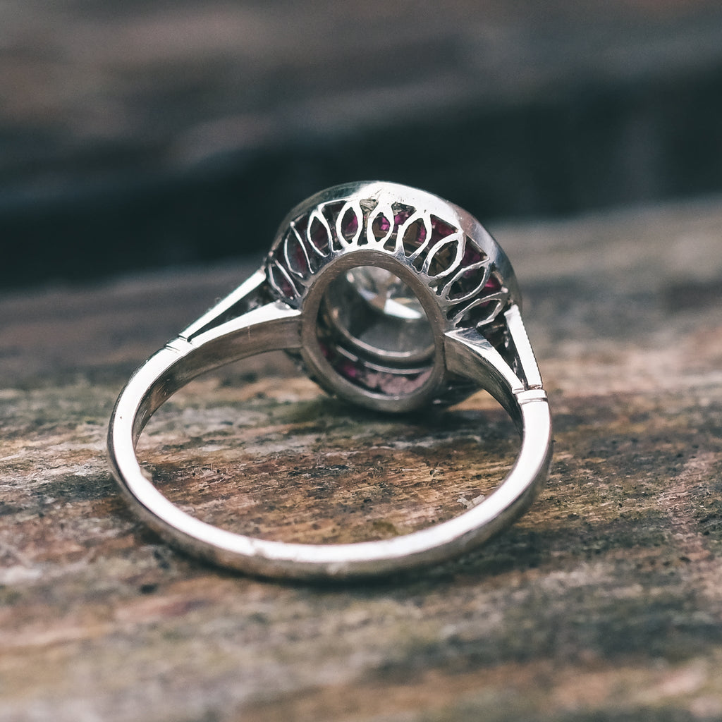 Lost Owl Ruby Target Ring - Lost Owl Jewelry