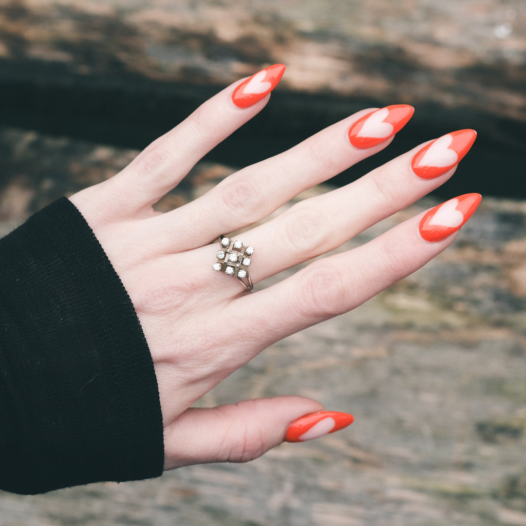 Mid Century Diamond Matrix Ring - Lost Owl Jewelry