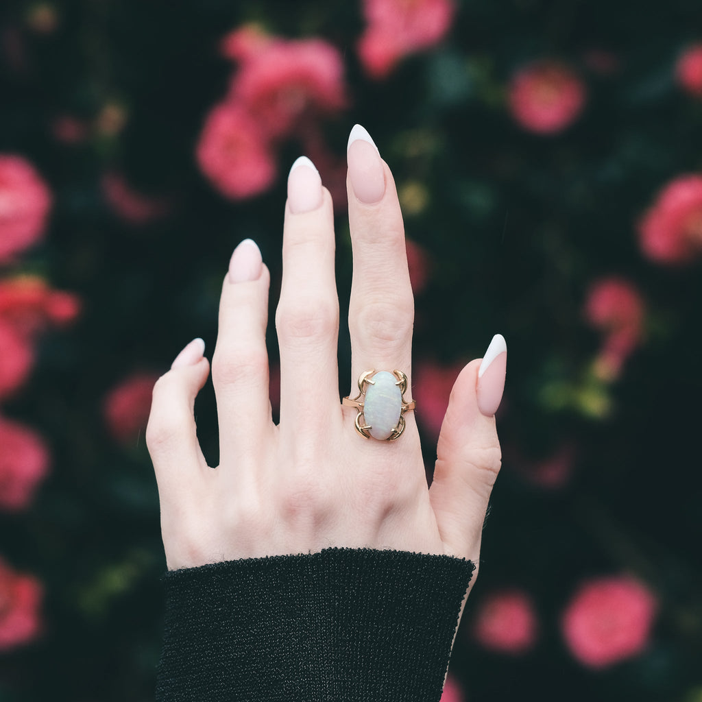 Mid-Century Opal Ring - Lost Owl Jewelry