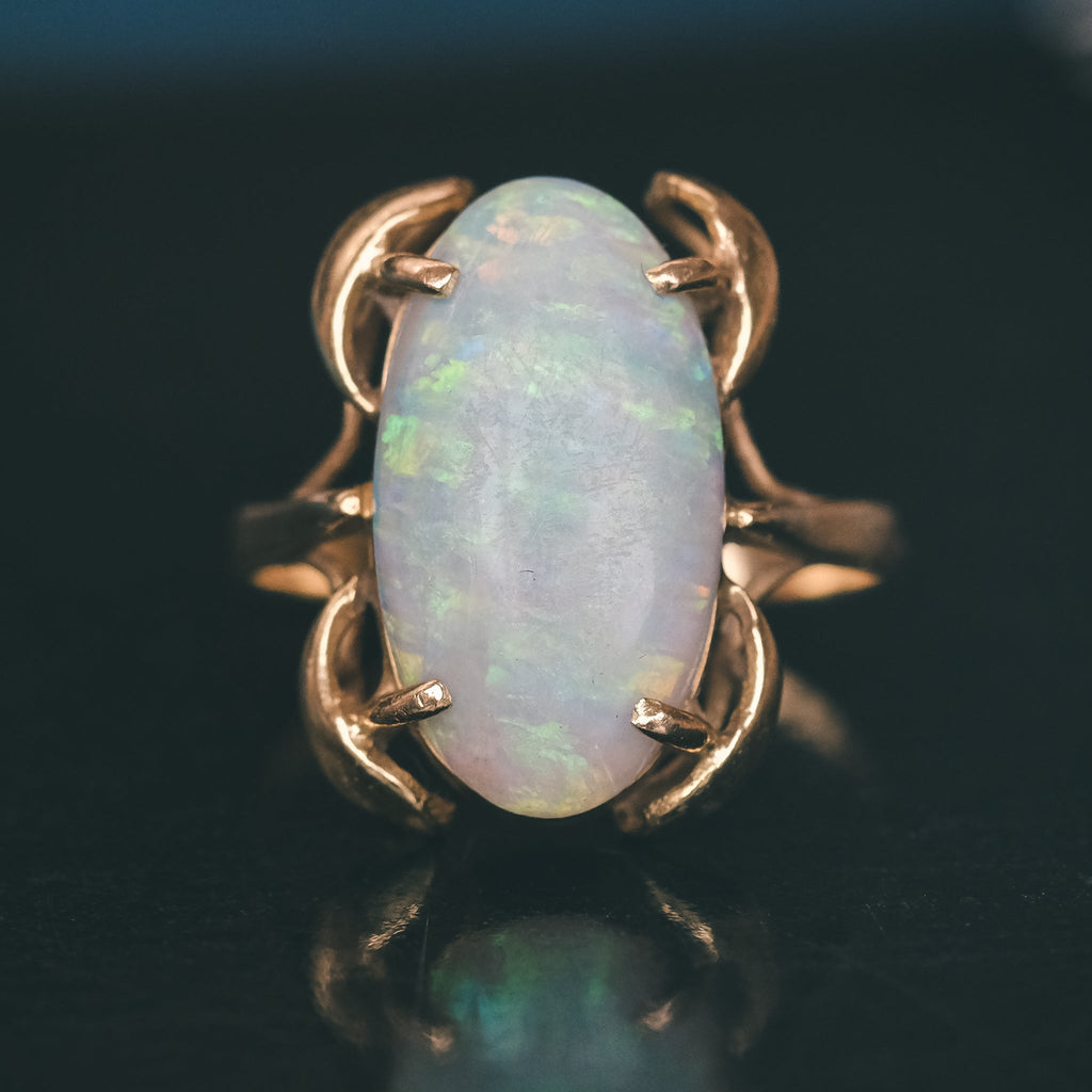 Mid-Century Opal Ring - Lost Owl Jewelry