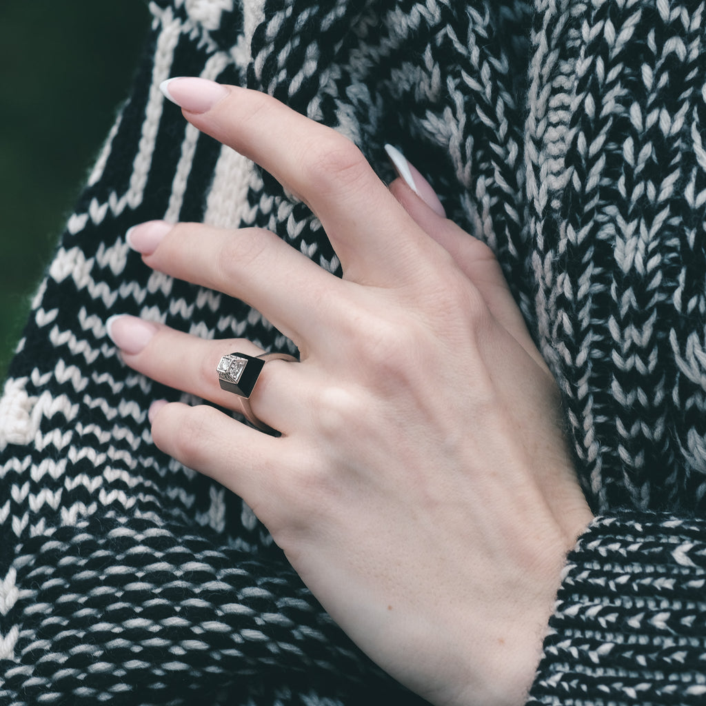 Mid-Century Pyramid Ring - Lost Owl Jewelry