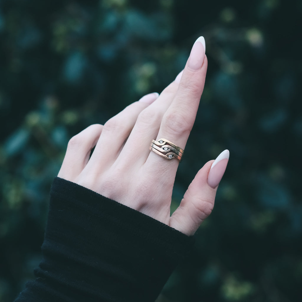 Mid-Century Triple Eye Ring - Lost Owl Jewelry