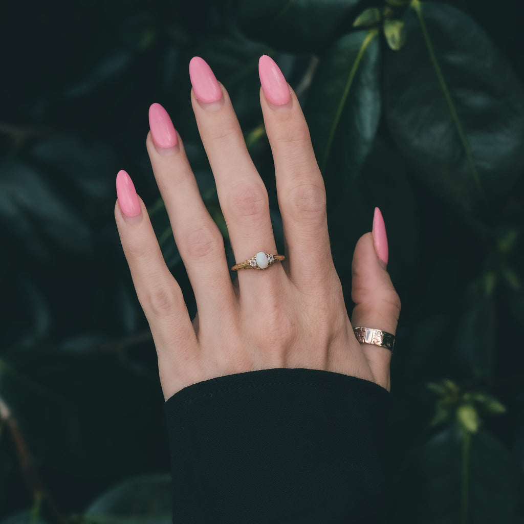 Mid-Victorian Opal Trilogy Ring - Lost Owl Jewelry