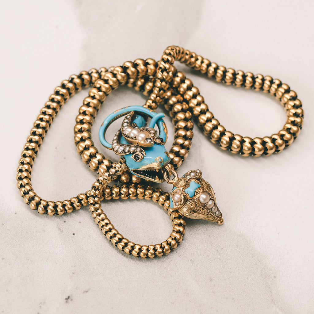 Mid-Victorian Snake Collar - Lost Owl Jewelry
