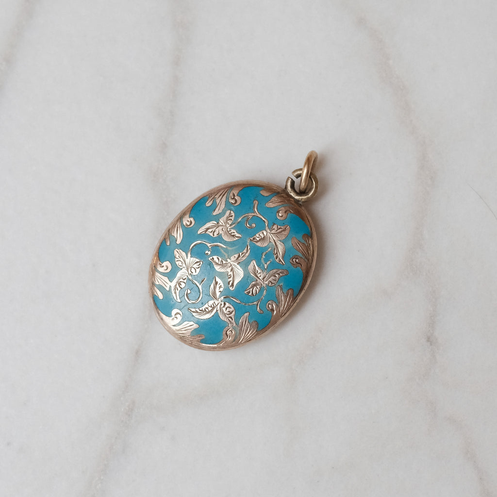 Miniature Victorian Ivy Leaf Locket - Lost Owl Jewelry