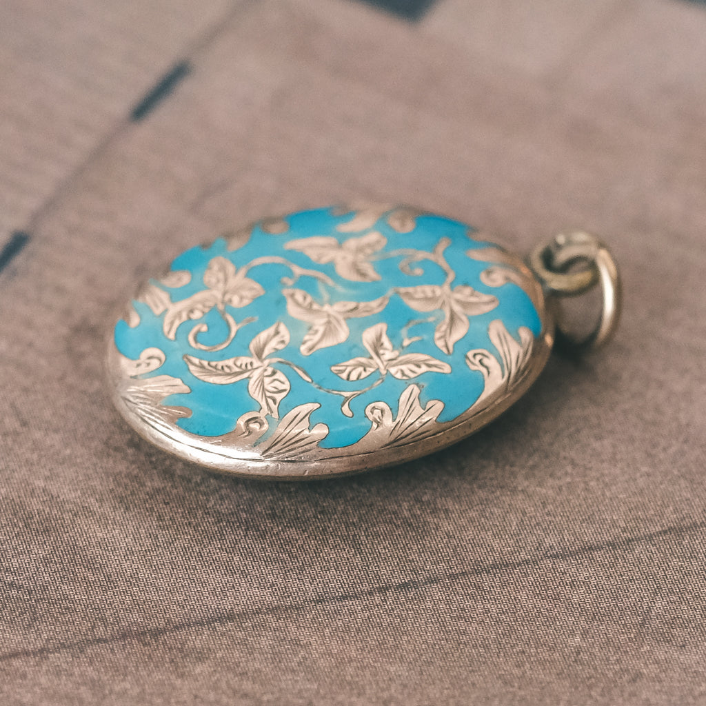 Miniature Victorian Ivy Leaf Locket - Lost Owl Jewelry