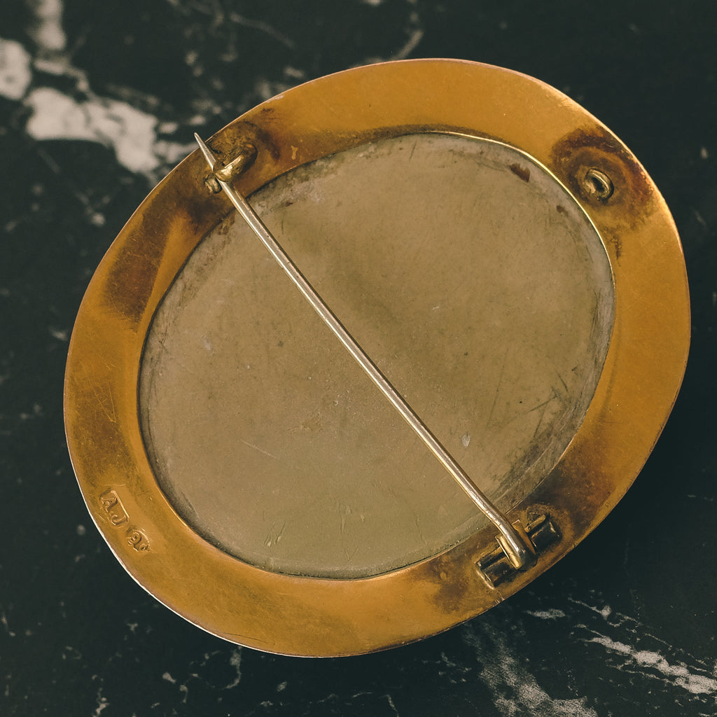 Neoclassical "Flora" Lava Cameo Brooch - Lost Owl Jewelry