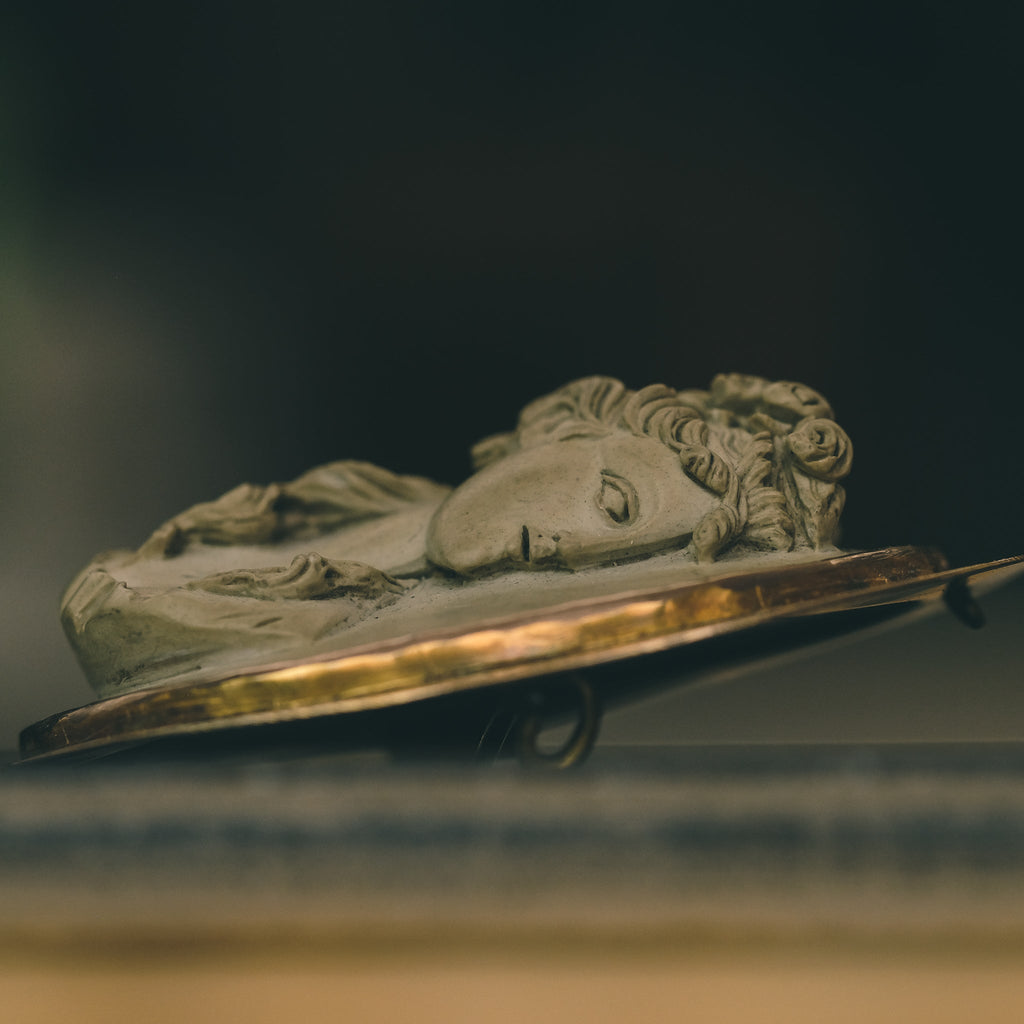 Neoclassical "Flora" Lava Cameo Brooch - Lost Owl Jewelry